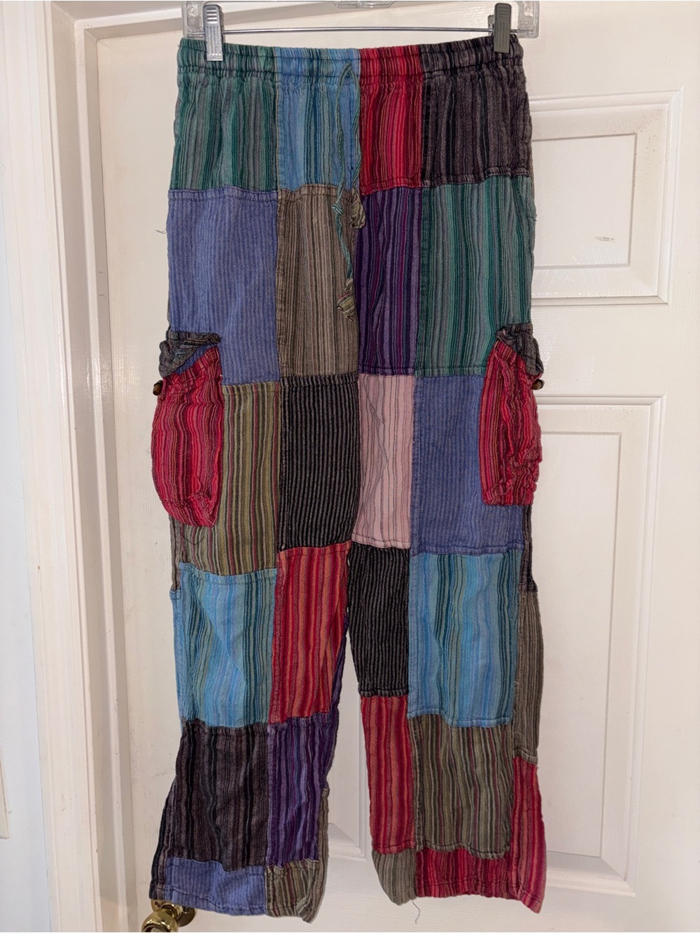 Shop Therapy Nepal Boho Patchwork Comfy Pull-On Pants